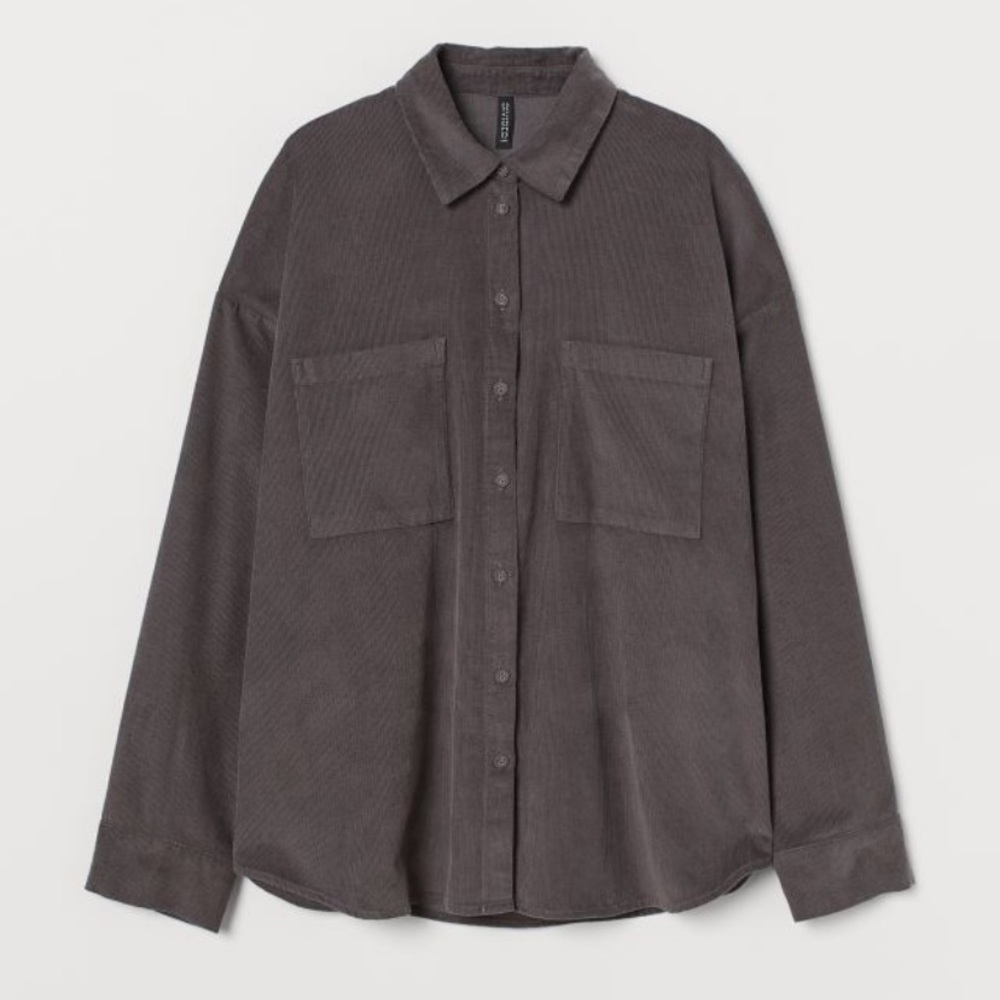 H&M Oversized Corduroy Button-up